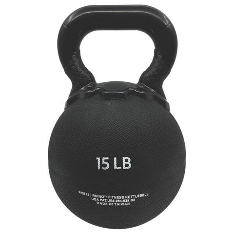 Champion Sports 15 LB Rhino Rubber Kettle Bell RKB15