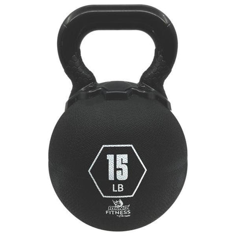 Champion Sports 15 LB Rhino Rubber Kettle Bell RKB15