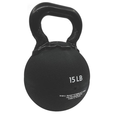 Champion Sports 15 LB Rhino Rubber Kettle Bell RKB15