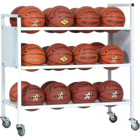 Champion Sports 24 Basketball Double Wide Ball Cart 24BC