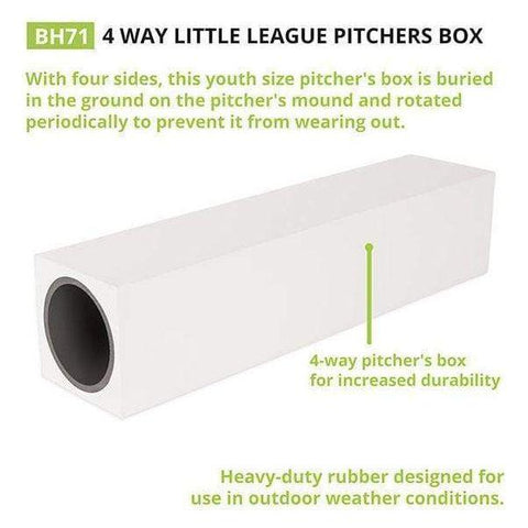 Champion Sports 4 Way Youth Pitcher's Box Pitching Rubber BH71