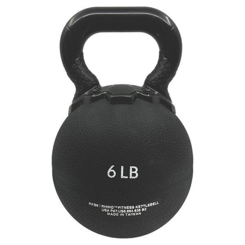 Champion Sports 6 LB Rhino Rubber Kettle Bell RKB6