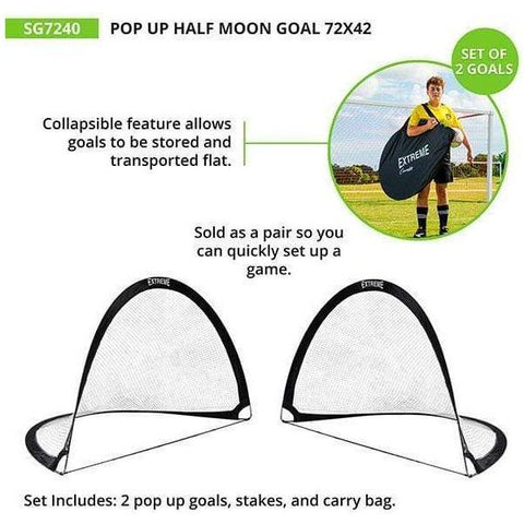 Champion Sports 72" x 40" Pop-Up Half Moon Soccer Goal SG7240