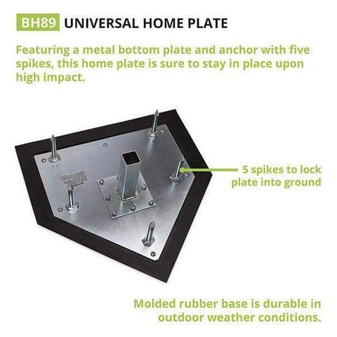 Champion Sports Metal Bottom Universal Home Plate BH89