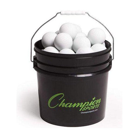 Champion Sports NCAA/NFHS Lacrosse 36 Ball Bucket White LBWN36
