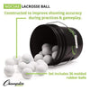 Image of Champion Sports NCAA/NFHS Lacrosse 36 Ball Bucket White LBWN36