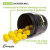 Image of Champion Sports NCAA/NFHS Lacrosse 36 Ball Bucket Yellow LBYN36