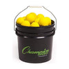 Image of Champion Sports NCAA/NFHS Lacrosse 36 Ball Bucket Yellow LBYN36