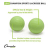 Image of Champion Sports NOCSAE Lacrosse Ball Lime Green LBG