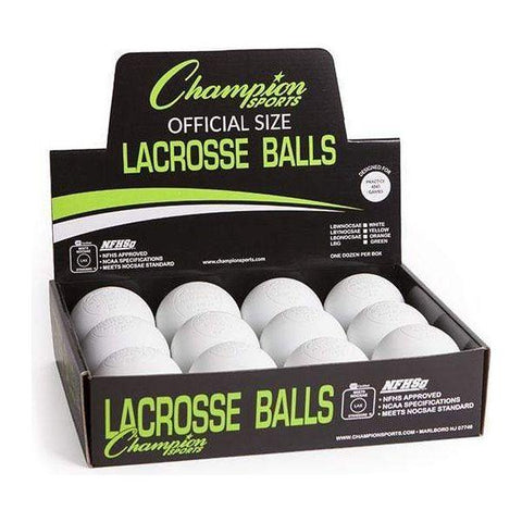 Champion Sports NOCSAE Lacrosse Ball White LBWNOCSAE