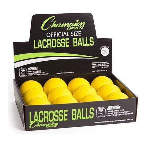 Champion Sports NOCSAE Lacrosse Ball Yellow LBYNOCSAE