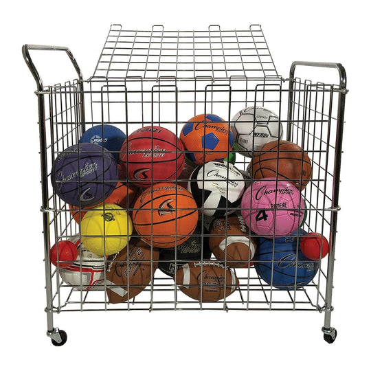 Champion Sports Portable Lockable Ball Locker Cage BLX