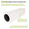 Image of Champion Sports Pro Model 4 Way Pitcher's Box Pitching Rubber BH81
