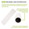 Image of Champion Sports Pro Model 4 Way Pitcher's Box Pitching Rubber BH81