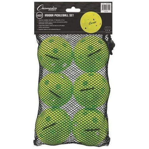 Champion Sports USAPA Injection Molded Indoor Pickleball PB6IMISET