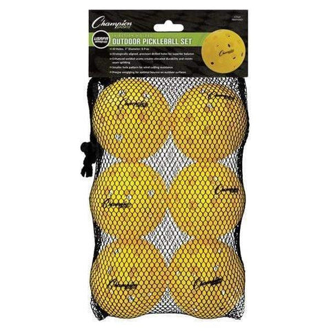 Champion Sports USAPA Injection Molded Outdoor Pickleball PB6IMOSET