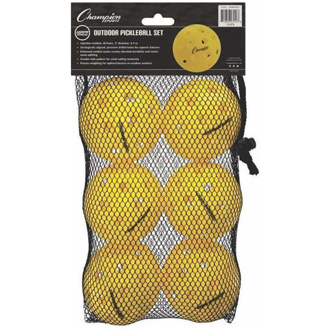 Champion Sports USAPA Injection Molded Outdoor Pickleball PB6IMOSET