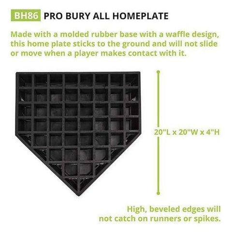 Champion Sports Waffle Bottom Pro Bury-All Home Plate BH86