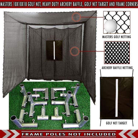 Cimarron 10x10x10 Masters Ultimate Golf Bundle Frame Corner Kit CM-MASULTB