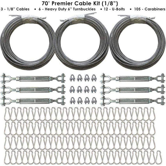 Cimarron Sports 70' Indoor Premier Batting Cage Cable Kits