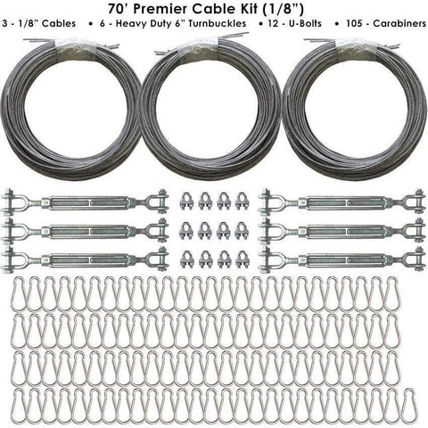 Cimarron Sports 70' Indoor Premier Batting Cage Cable Kits