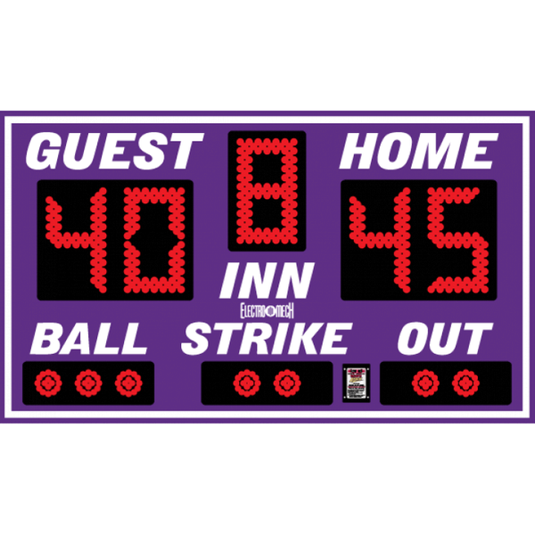 ElectroMech LX1020 Portable Baseball Scoreboard Pro Sports Equip
