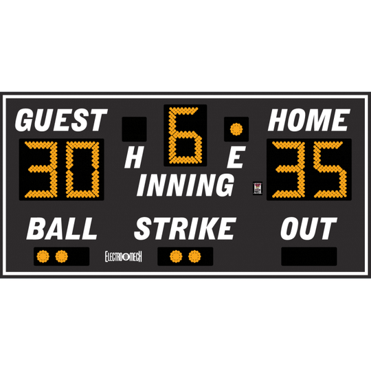 Electro-Mech LX1060 Standard Baseball Scoreboard With BSO Bullets