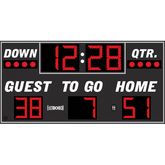 Electro-Mech LX3150 Compact Football Scoreboard With Bullet Downs And Quarters