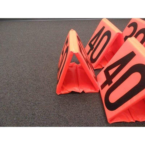 First Team Football Side Line Markers - Black on Orange FT6000SLM