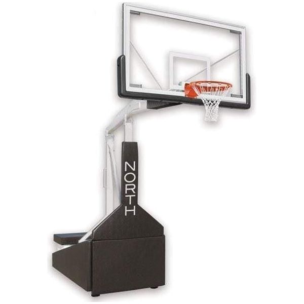 NBA 72 In-Ground Adjustable Basketball Hoop with Tempered Glass Backboard,  Padded Pole, Ball Return