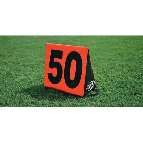 Fisher Athletic Football Triangular Sideline Marker Black Number on Orange Set SLMTOR