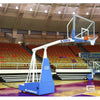 Image of Gared Hoopmaster 8 Spring-Lift Collegiate/High School Indoor Portable Basketball Hoop 9408