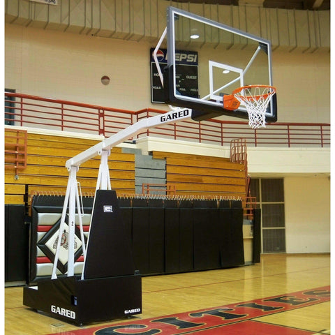 Gared Hoopmaster Spring-Lift Collegiate/High School Portable Basketball System
