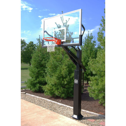 Gared Pro Jam In Ground Adjustable Basketball Hoop with Glass Board GP10G72DM