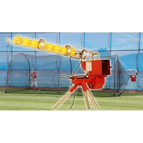 Heater 12" Softball Pitching Machine w/ Xtender 24' Batting Cage HTRSB