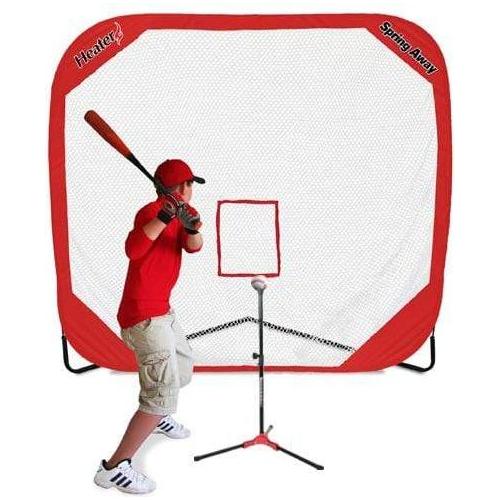 Heater Flop Top Batting Tee w/ Spring Away 7' x 7' Net Package FT99