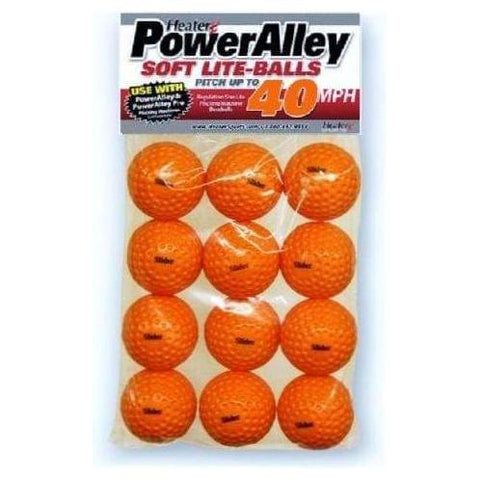 Heater PowerAlley 40 MPH Orange Soft Lite Pitching Machine Baseballs