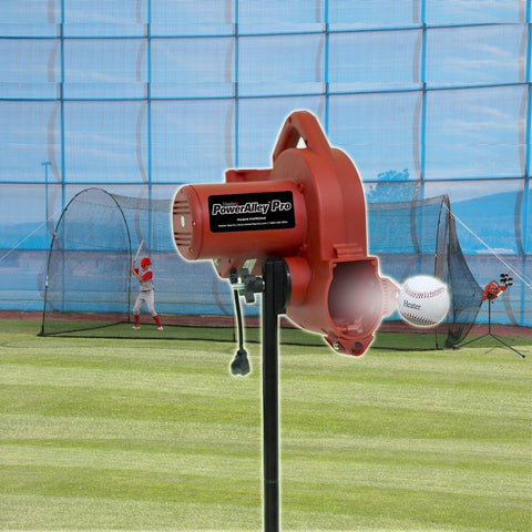 Heater PowerAlley Pro Pitching Machine w/ 22' Batting Cage PAPRO349