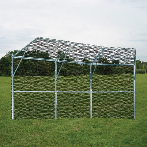 Jaypro Backstop Fence (3 Panel, 1 Center Overhang, 2 Wing Overhangs) - Permanent BSP-33-2