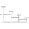 Image of Jaypro Bleacher - 27' (4 Row - Single Foot Plank) - Standard, Outdoor BLCH-427