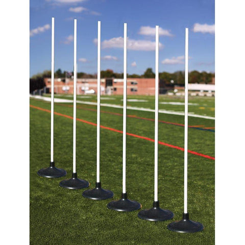 Jaypro Coaching Sticks - Premium with Rubber base (Set of 6) RBCS-6