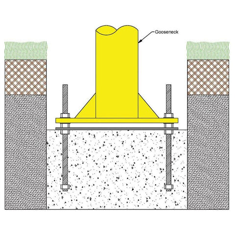 Jaypro Max-1 Football Goal Posts 30' Uprights 8' Offset (Leveling Plate)