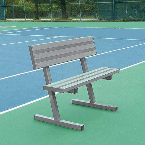 Jaypro Portable Courtside Bench with Seat Back - 5 ft. PB40