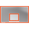 Image of Jaypro Straight Post Basketball System (4-1/2" Pole with 4' Offset) 72"W x 42"H Perforated Steel Backboard