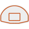 Image of Jaypro Straight Post Basketball System (5-9/16" Pole with 6' Offset) 56"W x 36"H Aluminum Fan Backboard