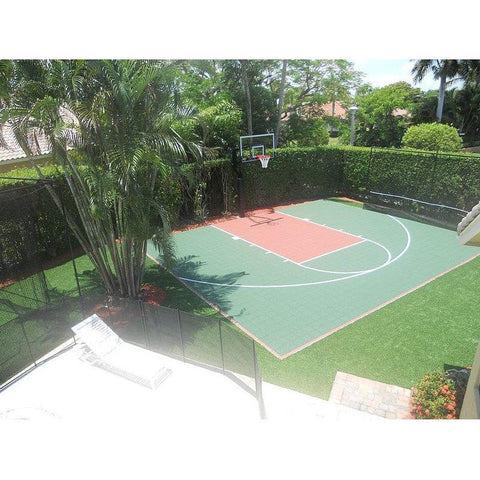 Jaypro The Church Yard Basketball System (4" Sq. Pole with 40" "Play Safe" Area) 54" Aluminum Fan Backboard