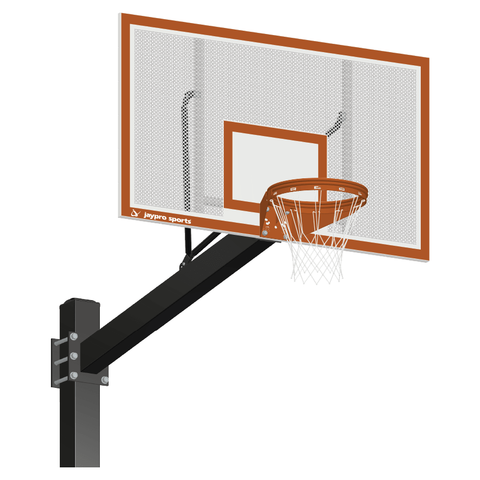 Jaypro Titan Basketball System (6"x 6" Pole with 6' Offset) 72" Perforated Steel Backboard