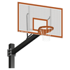Image of Jaypro Titan Basketball System (6"x 6" Pole with 6' Offset) 72" Perforated Steel Backboard