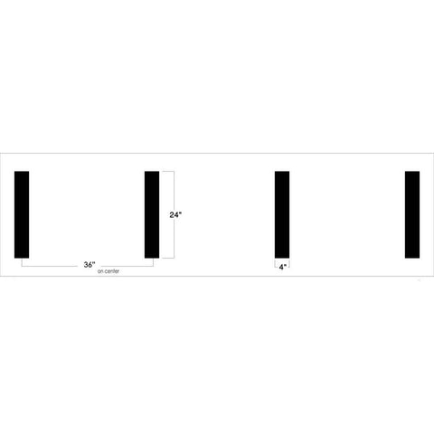 Newstripe 1/8" NCAA Hash Mark Football Field Stencil 10001725