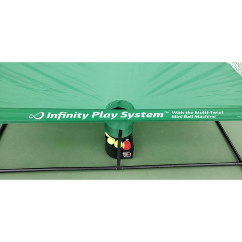 OnCourt OffCourt Infinity Play System with the Multi-Twist Mini Ball Machine TAIPMT